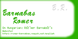 barnabas romer business card